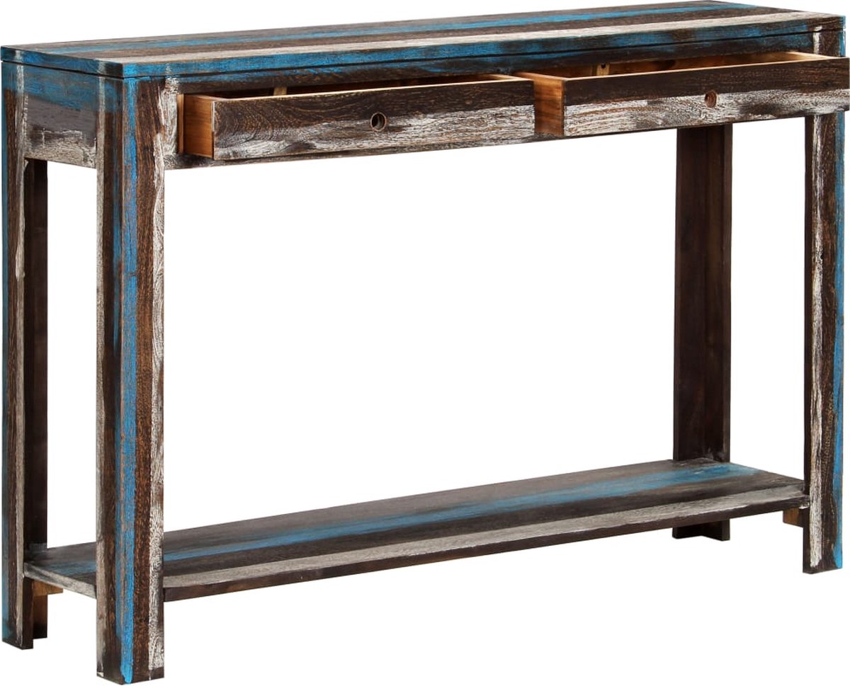 Vidaxl Wandtafel Vintage Stijl 118x30x80 Cm Massief Hout - Bruin