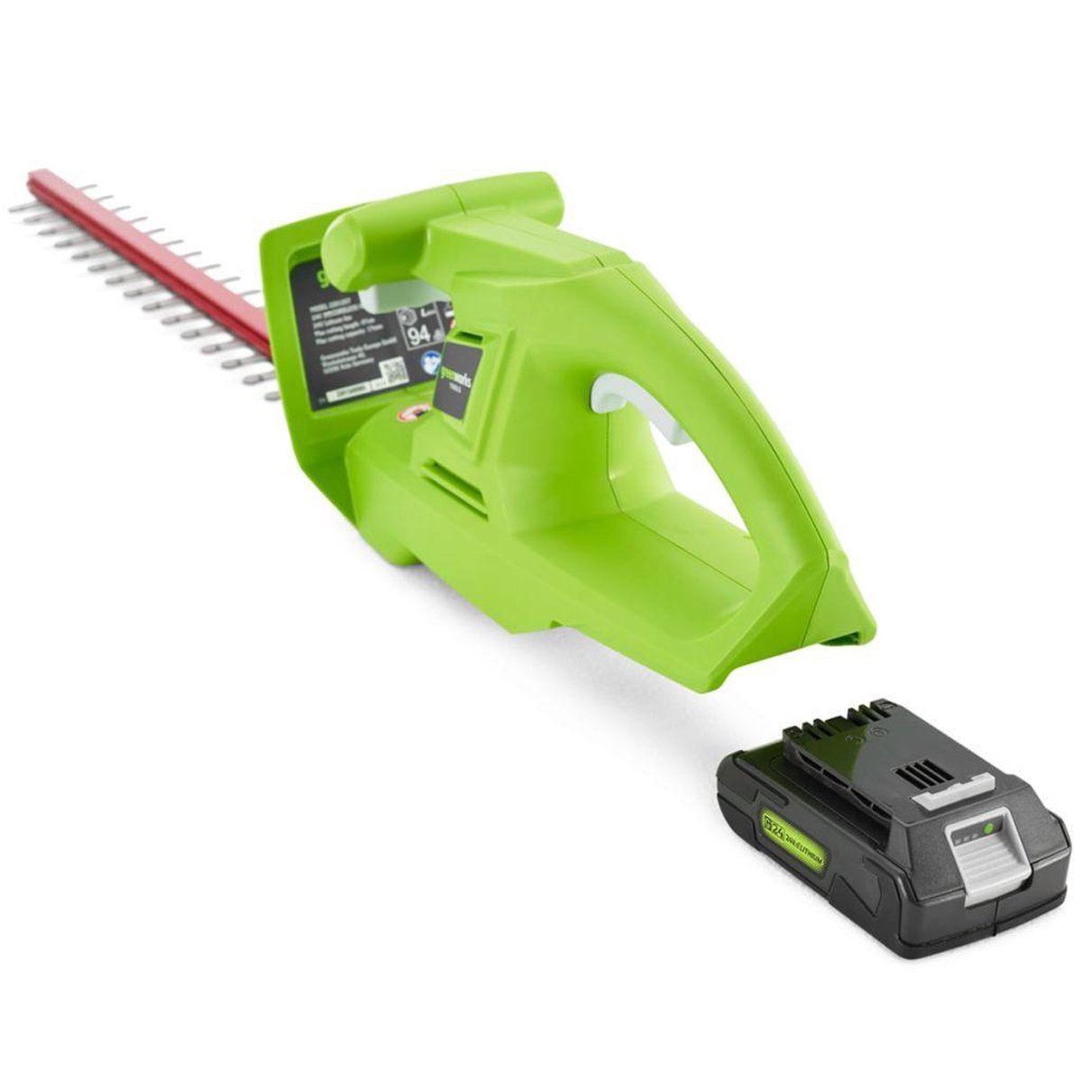 Greenworks Heggenschaarset Met 24 V 2 Ah Accu G24ht54 2201207ua - Groen