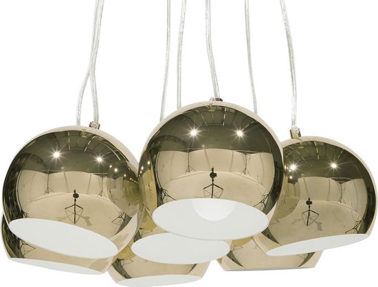 Beliani Olza Hanglamp Metaal 14 X 14 Cm - Goud