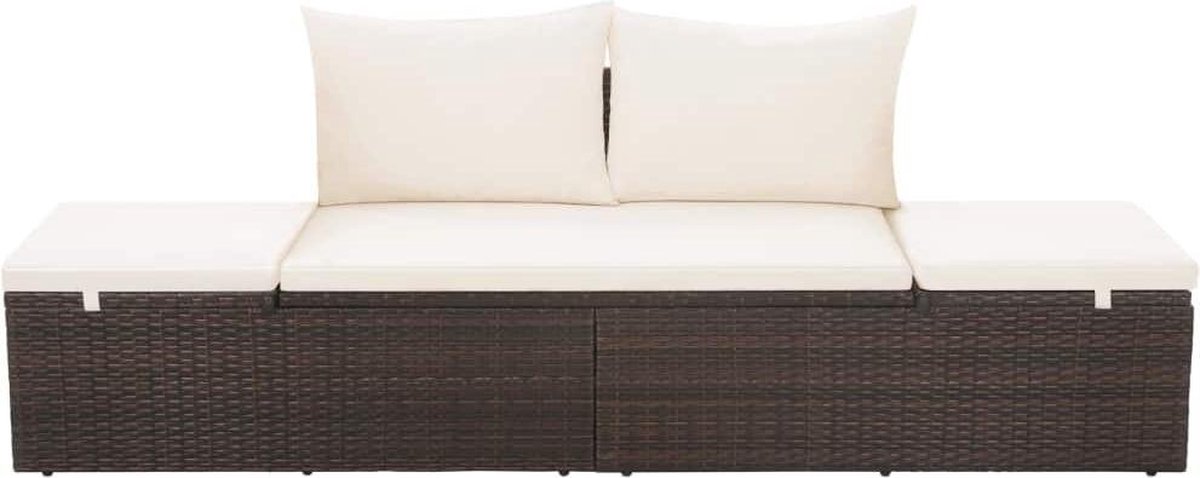 Vidaxl Tuinbed 195x60 Cm Poly Rattan - Bruin