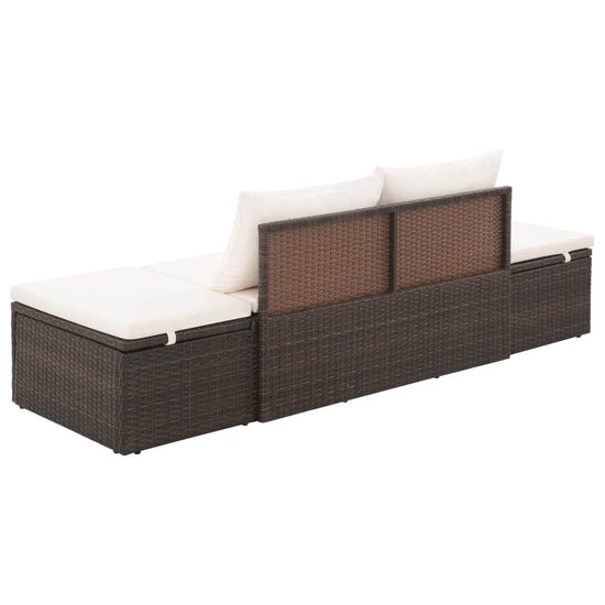 Vidaxl Tuinbed 195x60 Cm Poly Rattan - Bruin
