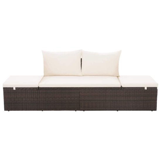 Vidaxl Tuinbed 195x60 Cm Poly Rattan - Bruin