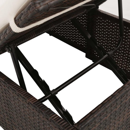 Vidaxl Tuinbed 195x60 Cm Poly Rattan - Bruin
