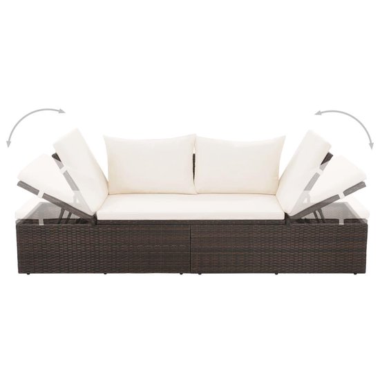 Vidaxl Tuinbed 195x60 Cm Poly Rattan - Bruin