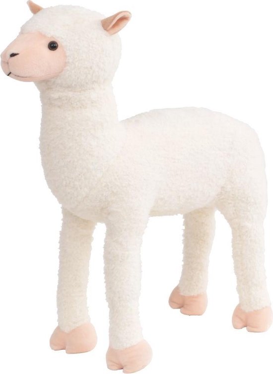 Vidaxl Speelgoedalpaca Staand Xxl Pluche - Blanco