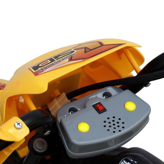 Kinder Motor Crosser Elektrisch 6 Volt - Geel