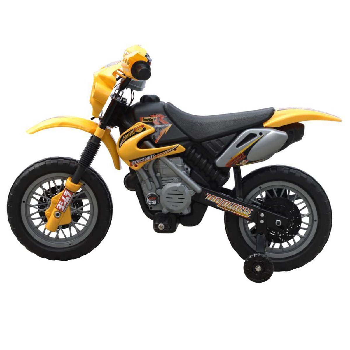 Kinder Motor Crosser Elektrisch 6 Volt - Geel
