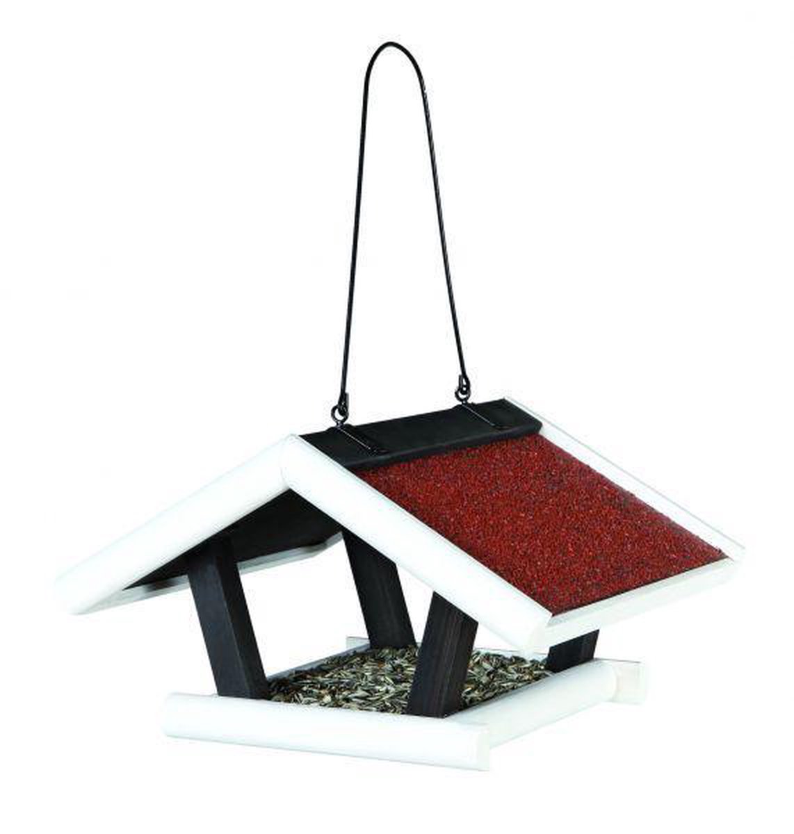 Trixie Vogelvoederhuisje Hangend Natura 30x18x28 Cm En Wit 55804 - Zwart