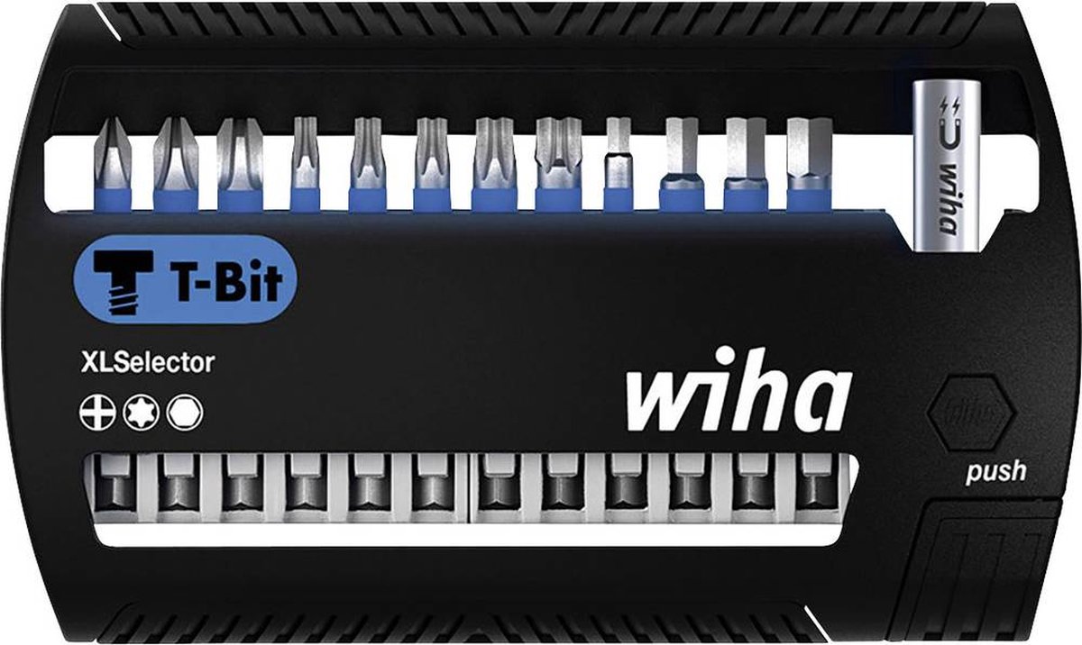 Wiha Bitset XLSelector T-bit 50 mm Phillips, TORX®, zeskant 14-delig 1/4" E6,3 - 41831