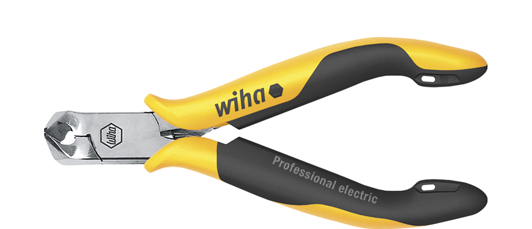 Wiha Schuine kopkniptang Professional ESD brede kop | ca. 29° | met kleine facet | 115mm/4 1/2" - 26835