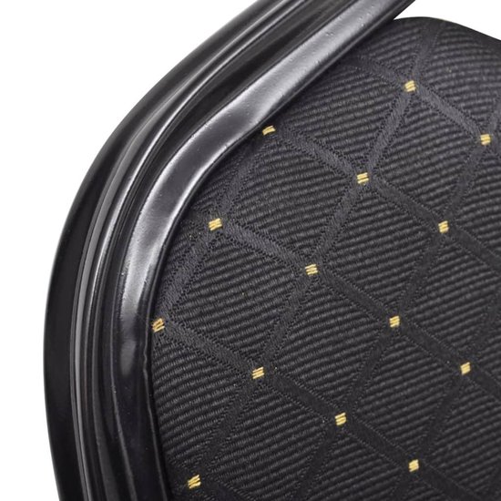 Vidaxl Eetkamerstoelen 10 St Stof - Zwart