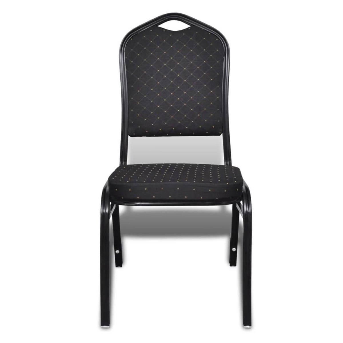 Vidaxl Eetkamerstoelen 10 St Stof - Zwart
