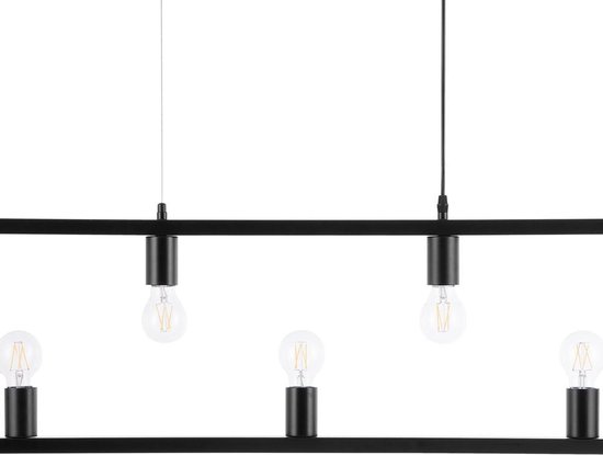 Beliani Bayas Hanglamp Metaal 4 X 100 Cm - Zwart