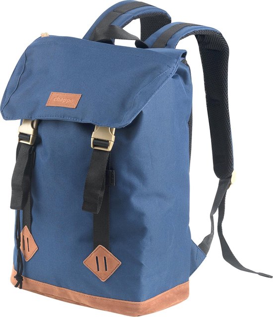 Chappo Urban Backpack Vintage Rugzak Tas Voor School / Werk /Studie - Blauw