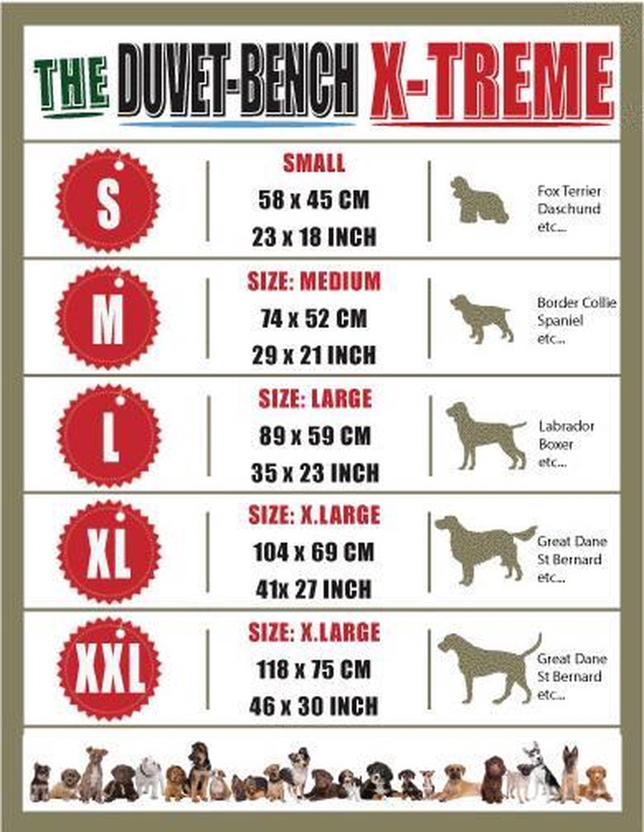 Benchkussen Doggy Duvet X Treme Fossil - Bruin