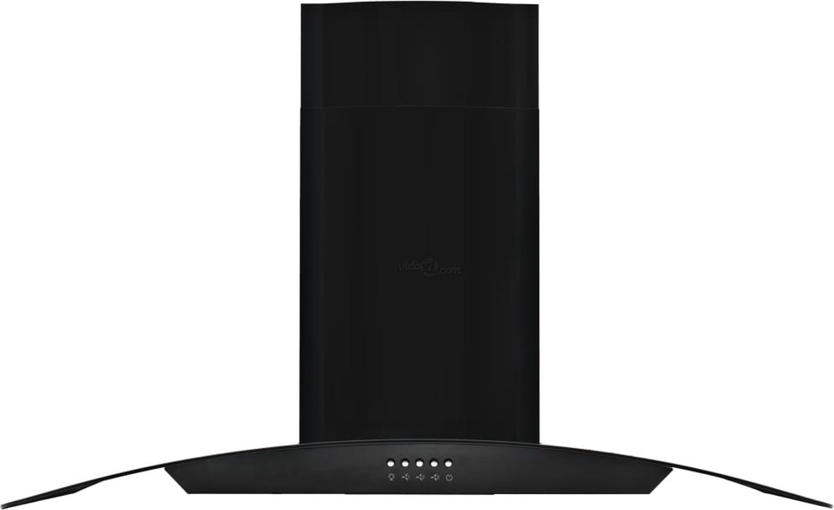 Vidaxl Wandafzuigkap 756 M³/u 90 Cm Roestvrij Staal - Zwart