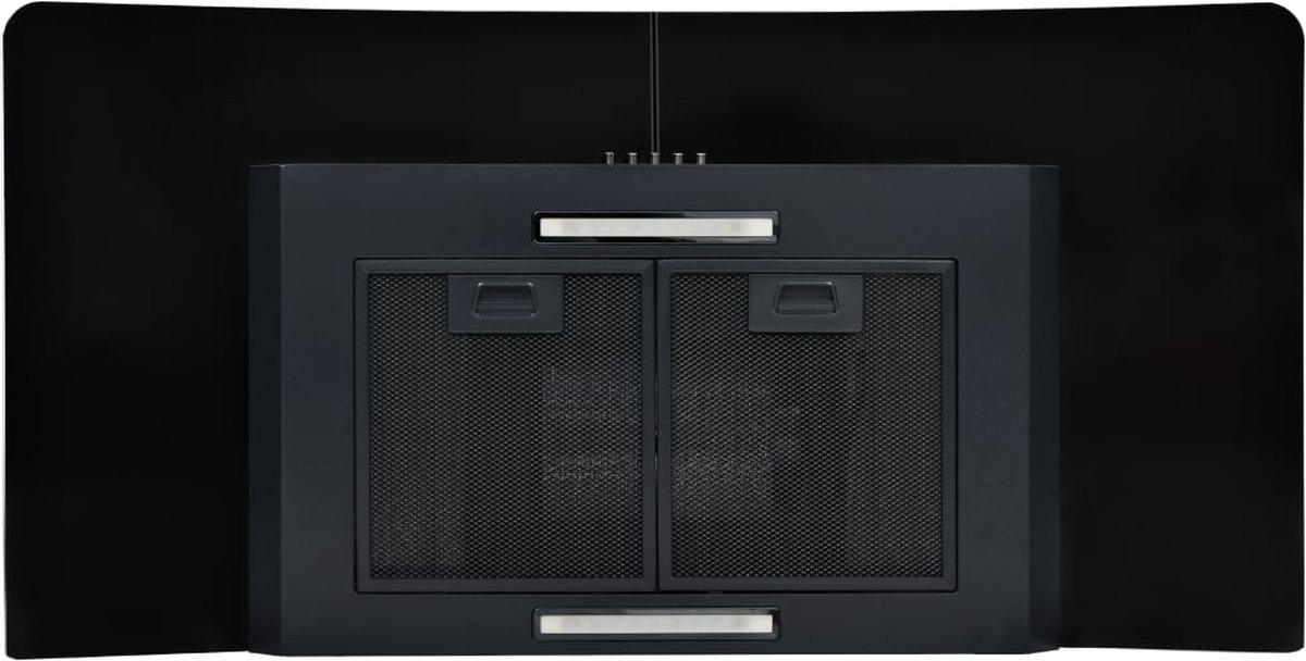 Vidaxl Wandafzuigkap 756 M³/u 90 Cm Roestvrij Staal - Zwart