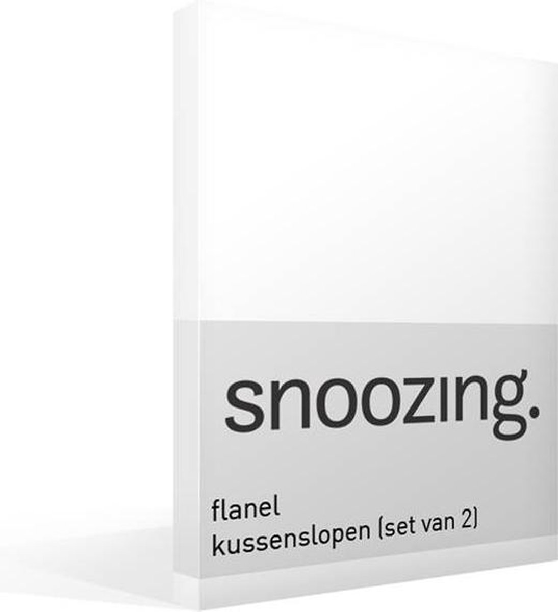 Snoozing Flanel Kussenslopen (Set Van 2) - 100% Geruwde Flanel-katoen - 40x60 Cm - Kindermaat - - Wit