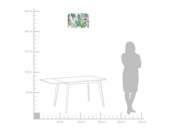 Beliani Flamingo Hanglamp Polyester 50 X 50 Cm - Groen