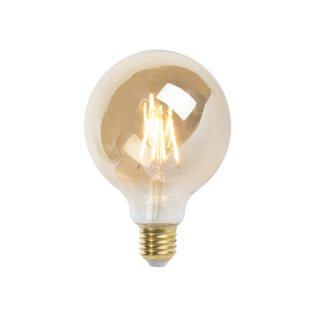 E27 dimbare LED filament lamp G95 goldline 5W 360 lm 2200K