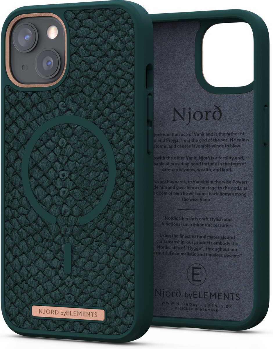 Nordic Elements Njord Apple iPhone 13 Back Cover met MagSafe - Groen