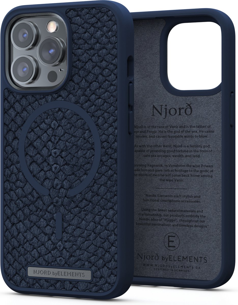 Njord Apple iPhone 13 Pro Back Cover met MagSafe - Blauw