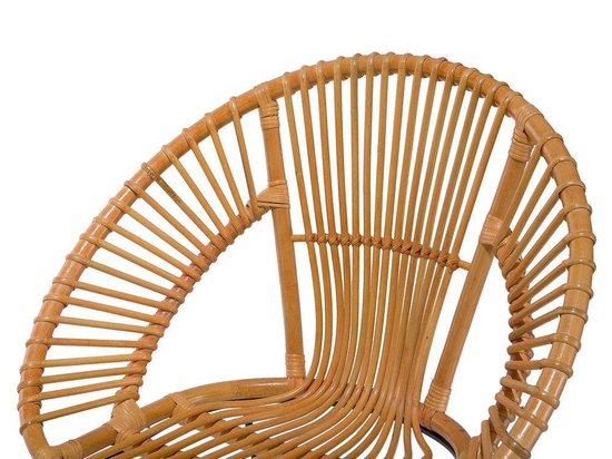 Beliani Sarita Eetkamerstoel Rotan 48 X 70 Cm - Beige