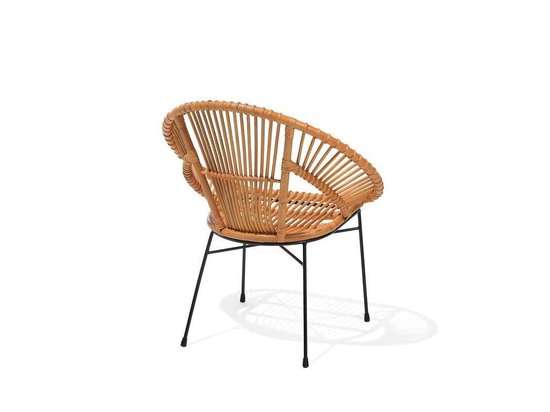 Beliani Sarita Eetkamerstoel Rotan 48 X 70 Cm - Beige