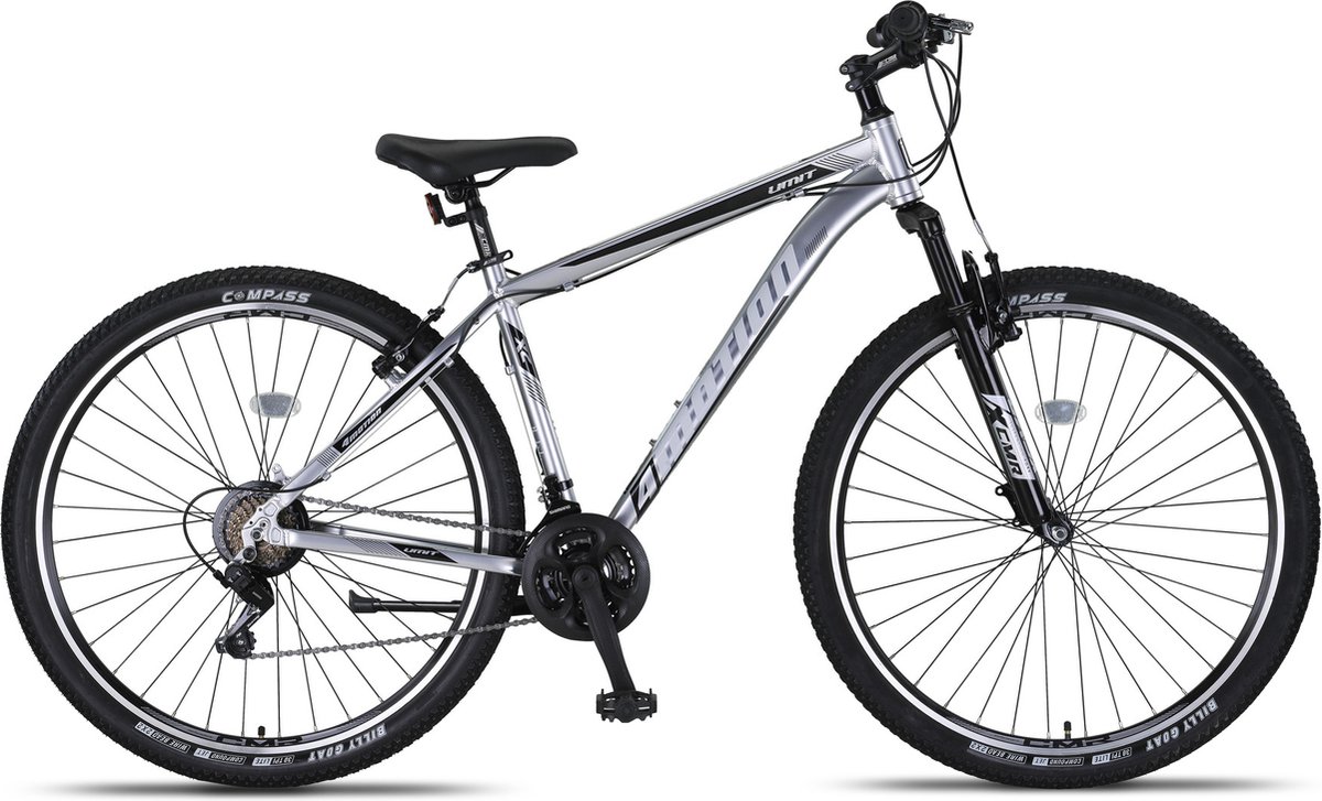 Umit 4 Motion Mountainbike 27,5 inch V-Brakes Chroom/ 21v - Zwart