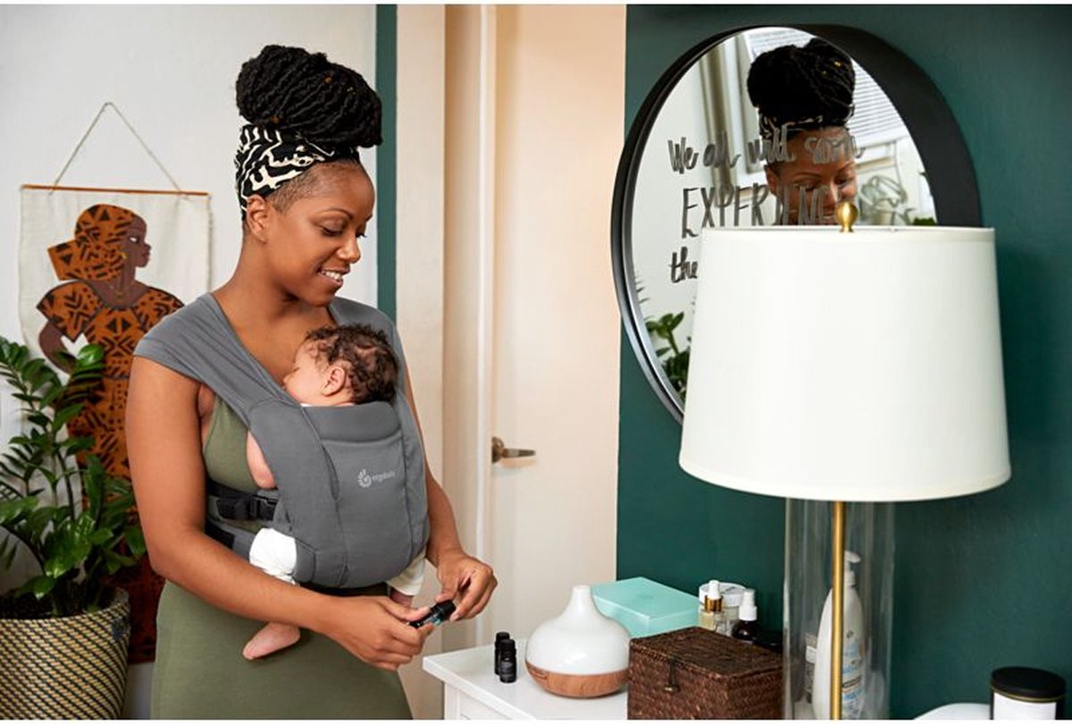 Ergobaby Buikdrager Embrace Soft Air Mesh Washed Black