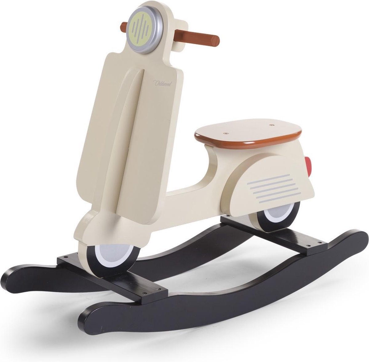 CHILDWOOD Hobbelscooter Beige En Cwrscr - Zwart