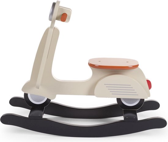 CHILDWOOD Hobbelscooter Beige En Cwrscr - Zwart