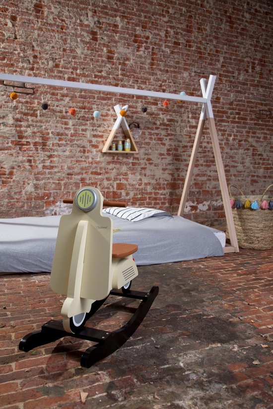 CHILDWOOD Hobbelscooter Beige En Cwrscr - Zwart