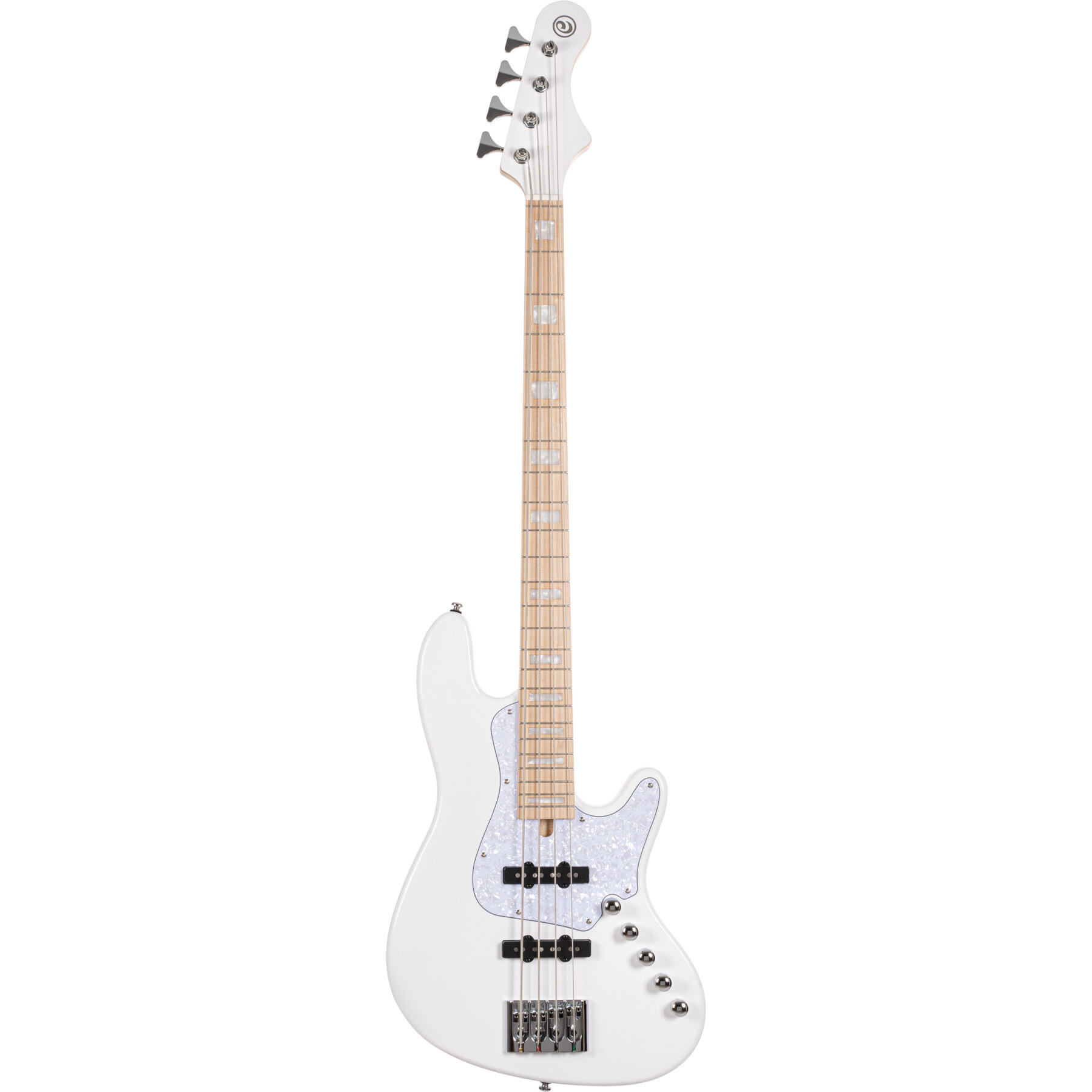 Cort Elrick NJS4 White MN elektrische basgitaar met gigbag