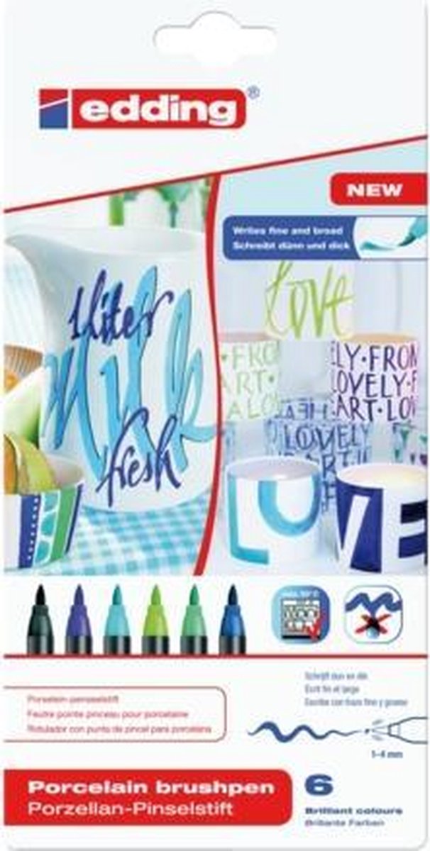 Edding Porcelain Brushpen Cool Col