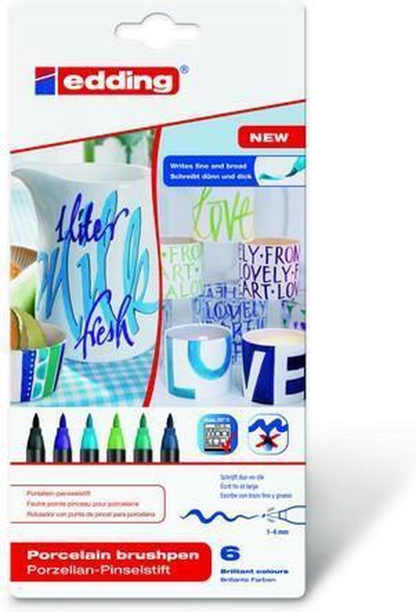 Edding Porcelain Brushpen Cool Col