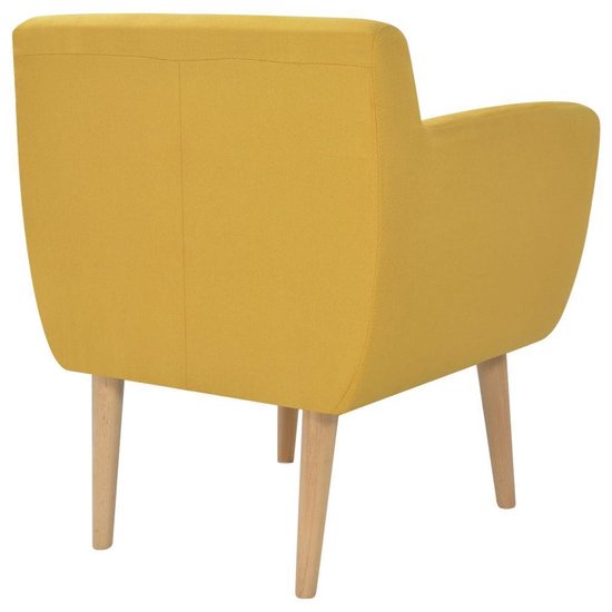 Vidaxl Fauteuil Stof - Geel