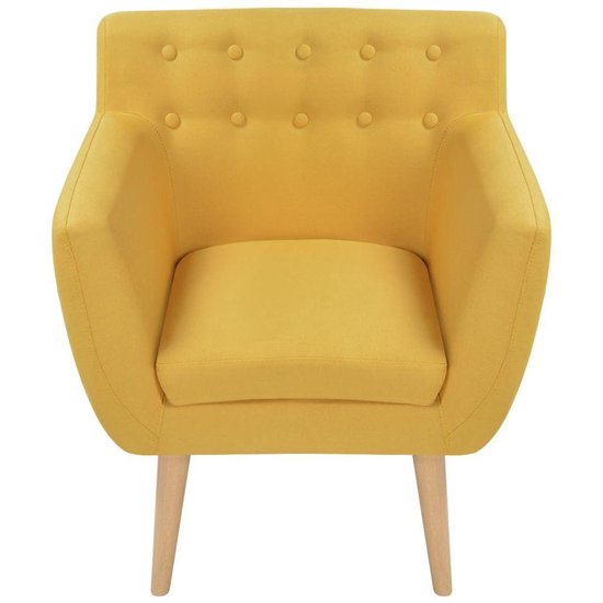 Vidaxl Fauteuil Stof - Geel