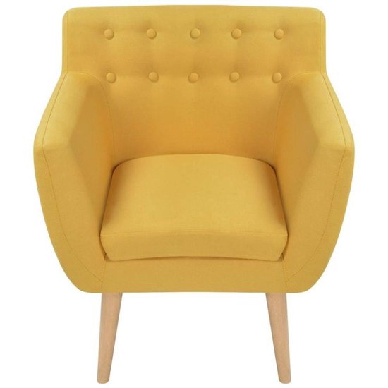 Vidaxl Fauteuil Stof - Geel