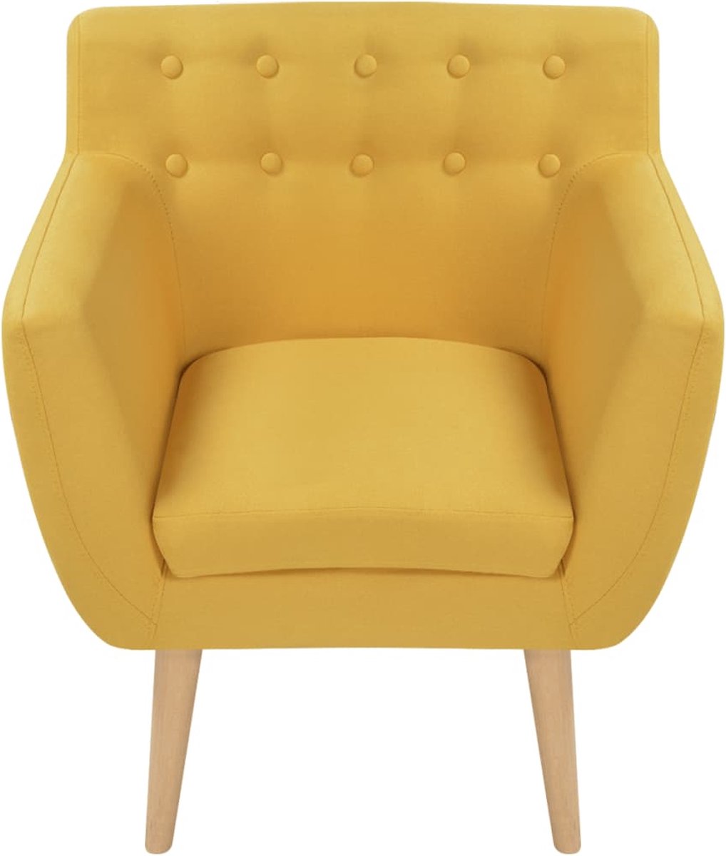 Vidaxl Fauteuil Stof - Geel