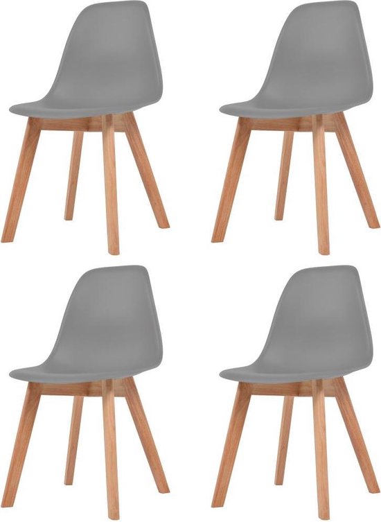 Vidaxl Eetkamerstoelen 4 St - Grijs