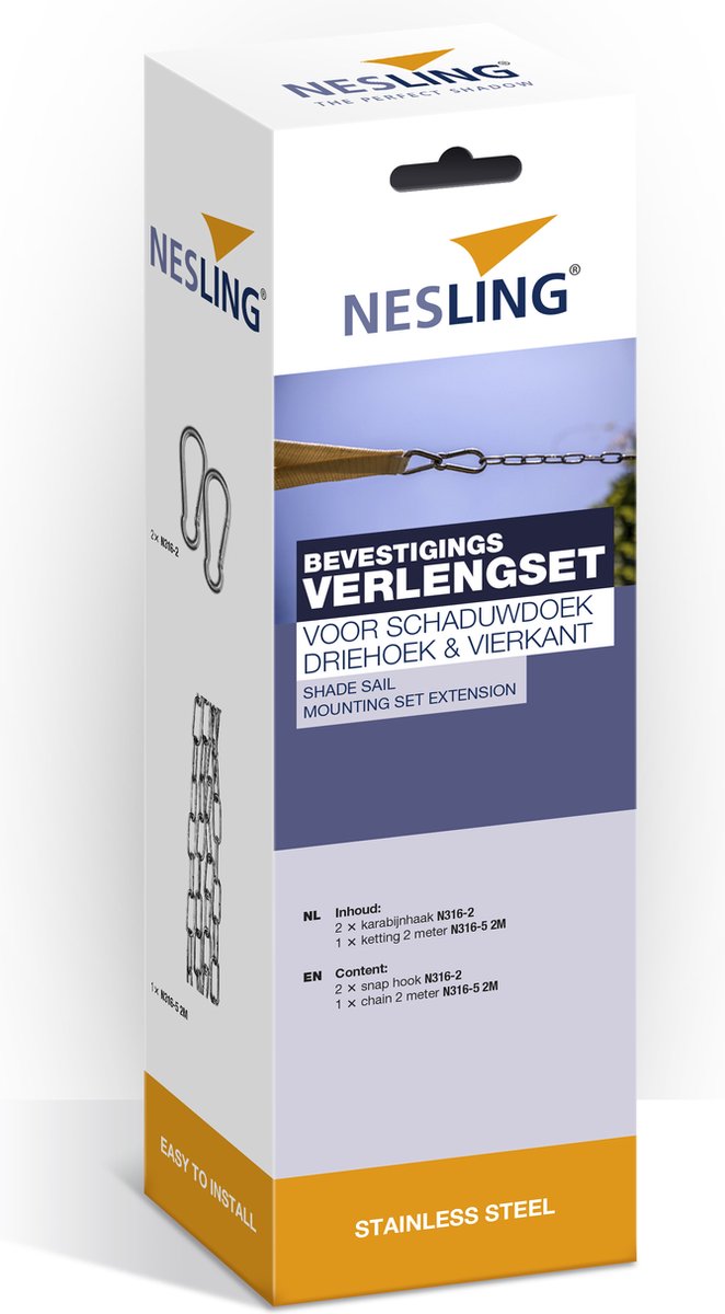 Nesling Verlengset Schaduwdoek - Silver