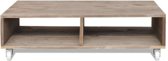 Vidaxl Salontafel Massief Hout - Bruin