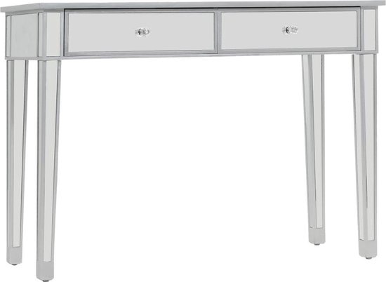 Vidaxl Wandtafel Gespiegeld 106,5x38x76,5 Cm Mdf En Glas - Silver