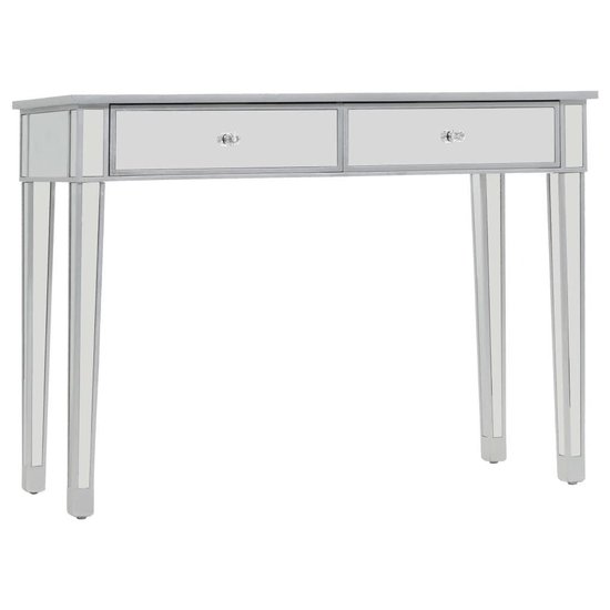 Vidaxl Wandtafel Gespiegeld 106,5x38x76,5 Cm Mdf En Glas - Silver