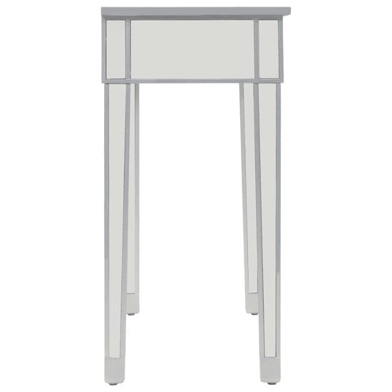 Vidaxl Wandtafel Gespiegeld 106,5x38x76,5 Cm Mdf En Glas - Silver