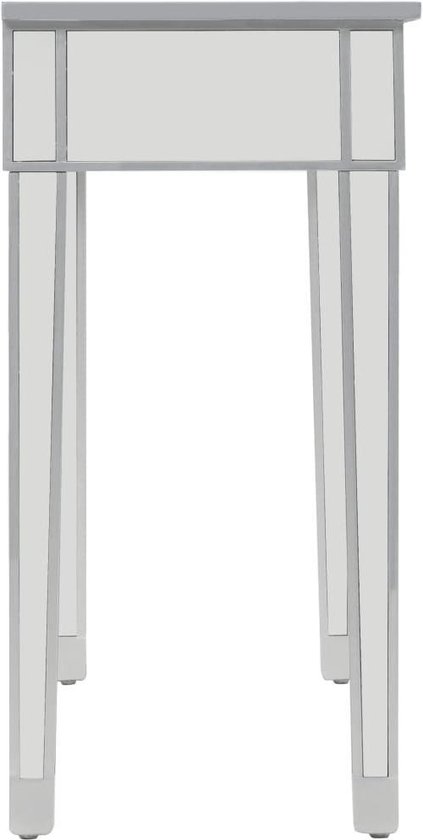 Vidaxl Wandtafel Gespiegeld 106,5x38x76,5 Cm Mdf En Glas - Silver