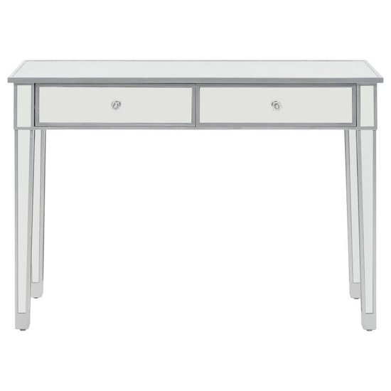 Vidaxl Wandtafel Gespiegeld 106,5x38x76,5 Cm Mdf En Glas - Silver