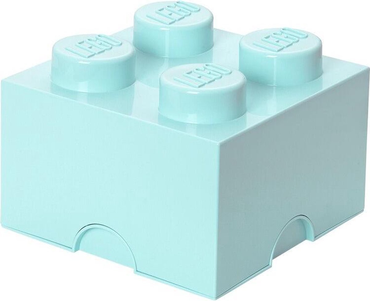 Lego Brick 4 Opbergbox - Licht - Blauw