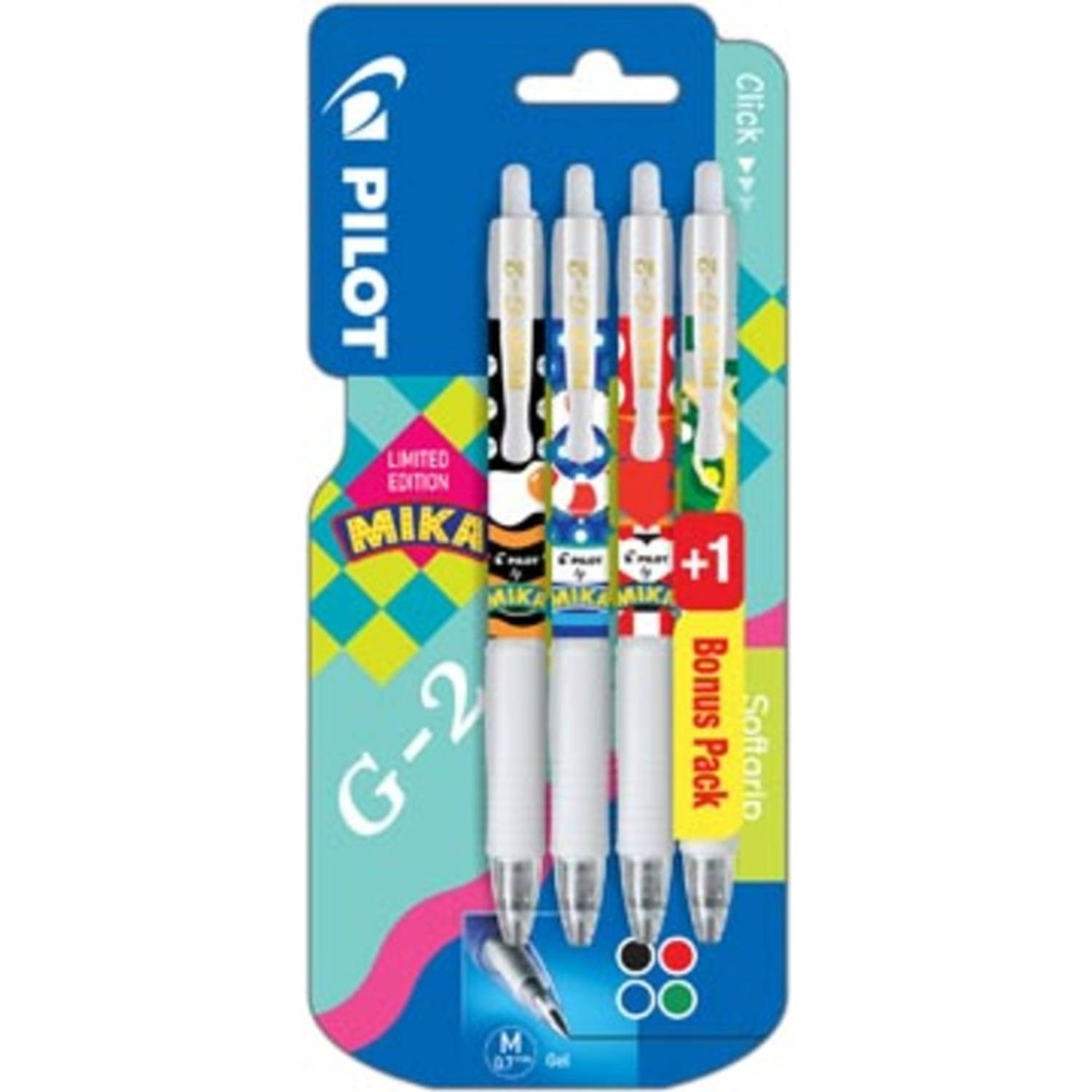 Pilot Roller G-2 07 Mika, Blister Van 3+1 Gratis In Geassorteerde Kleuren